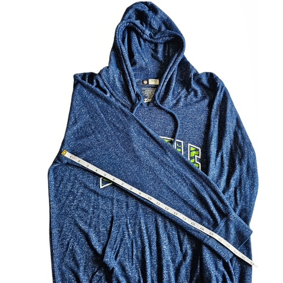 Zubaz NFL Team Apparel Women's Seattle Seahawks Marled Soft Hoodie Size Large - Picture 13 of 14